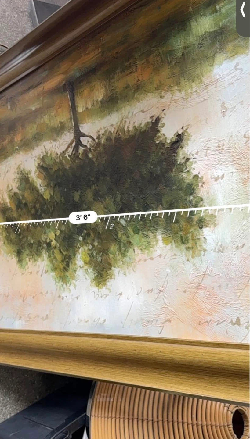 Vintage Landscape Oil Painting on Canvas Signed - photo 3