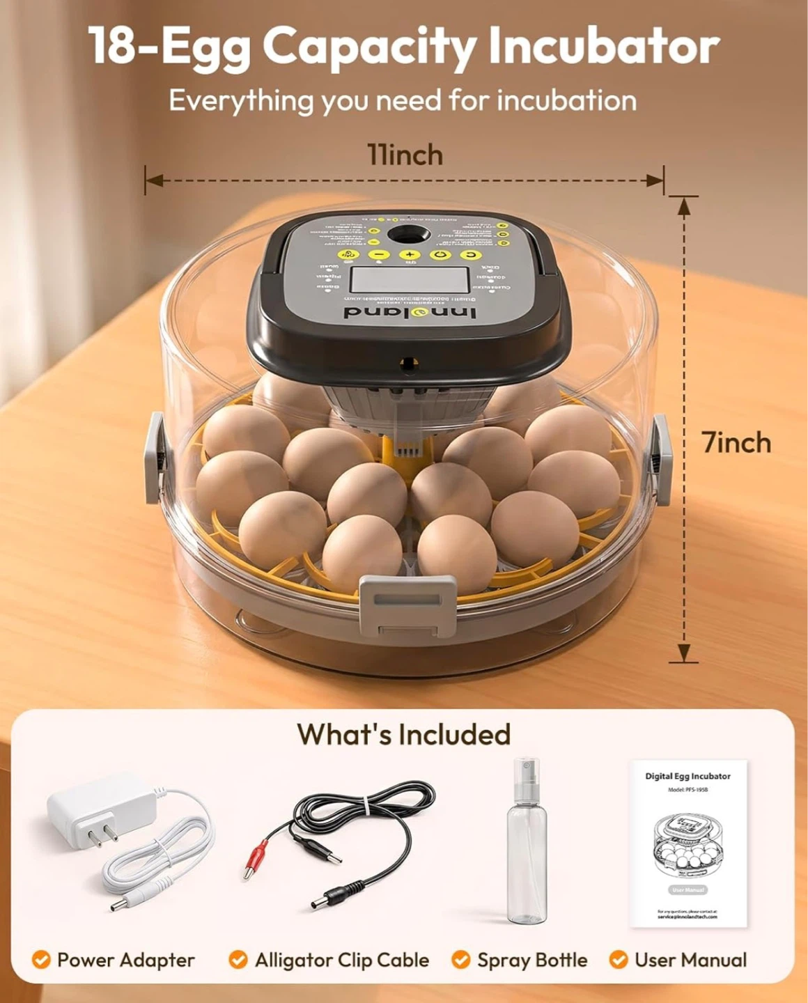 Innoland 18-Egg Digital Incubator - photo 3