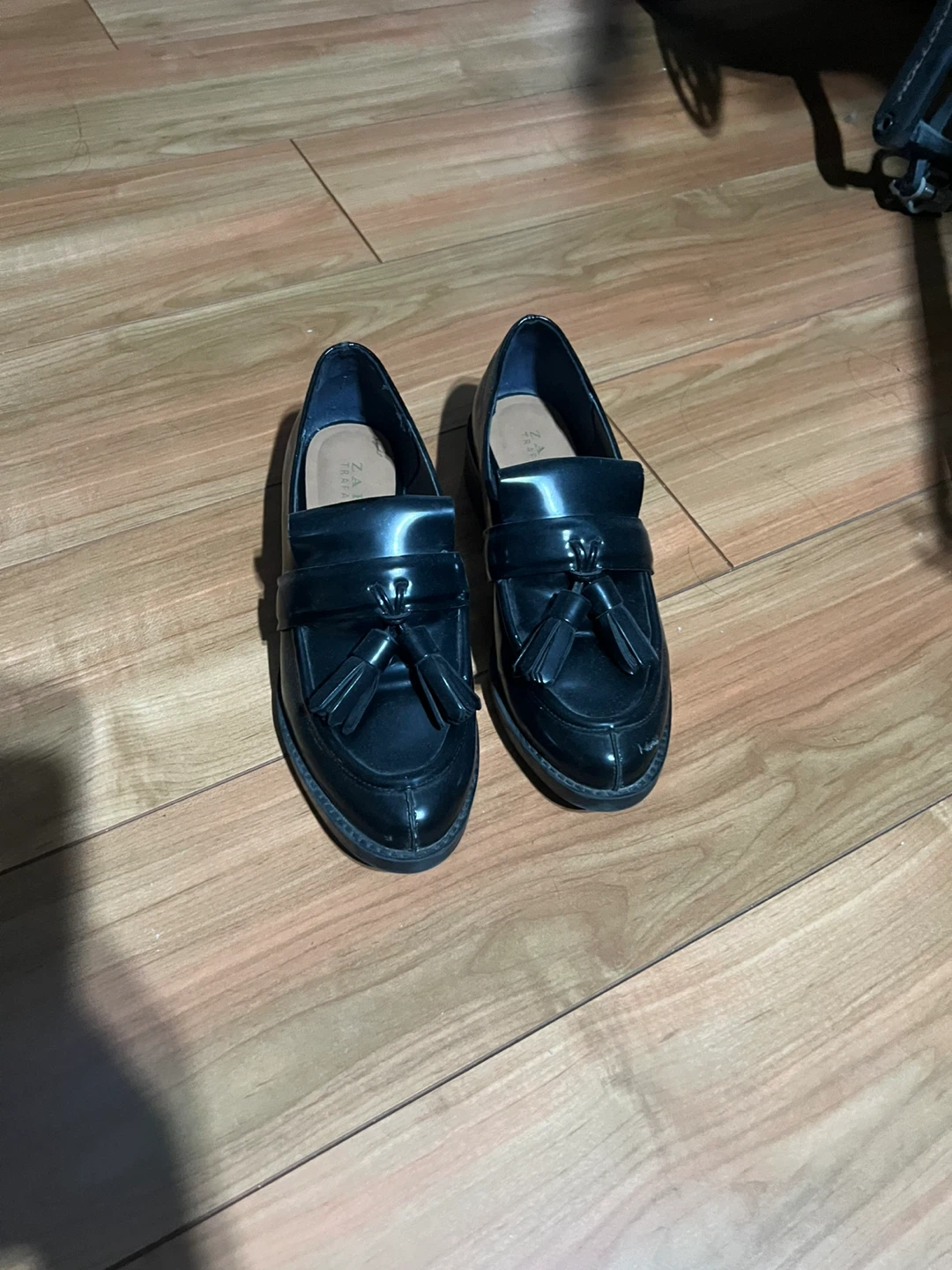 Zara Black Tassel Loafers