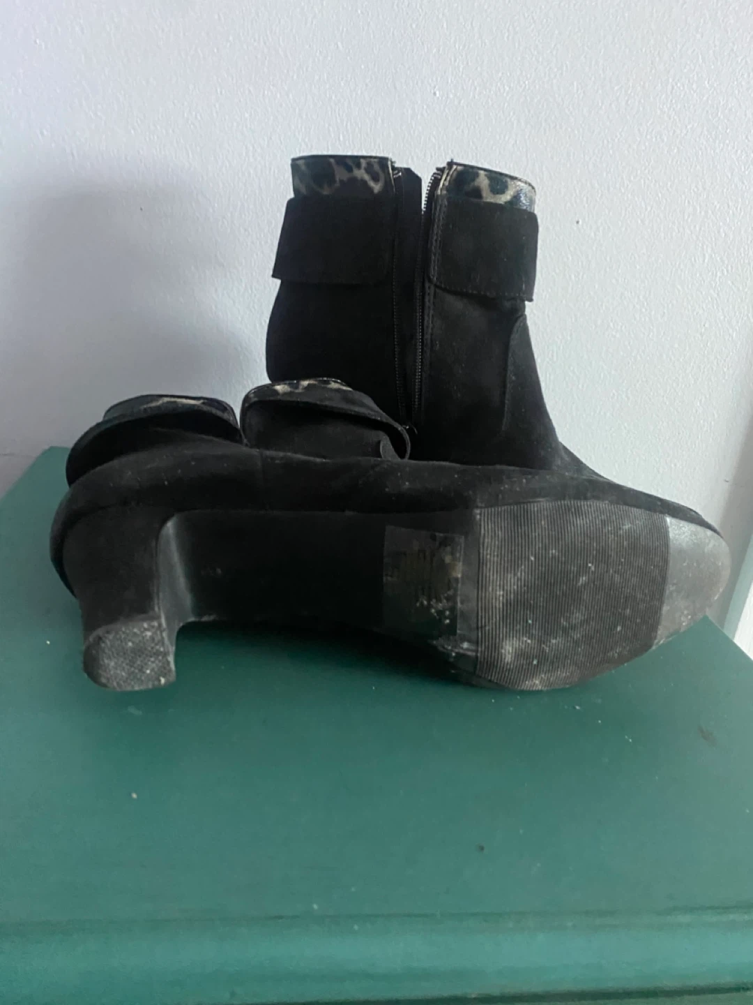 Black Heeled Ankle Boots with Buckles - photo 3