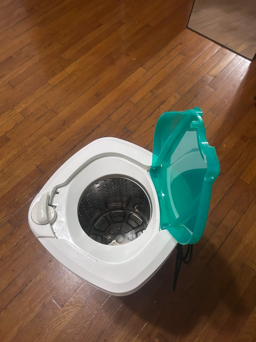 White Compact Spin Dryer with Teal Lid - photo 2