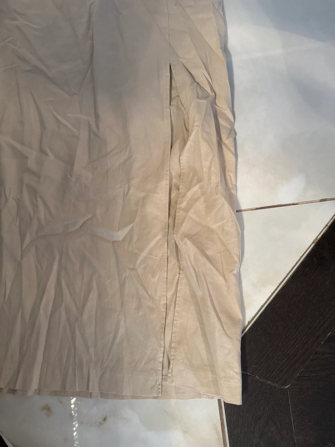 Tan Maxi Dress with Side Slit - photo 3