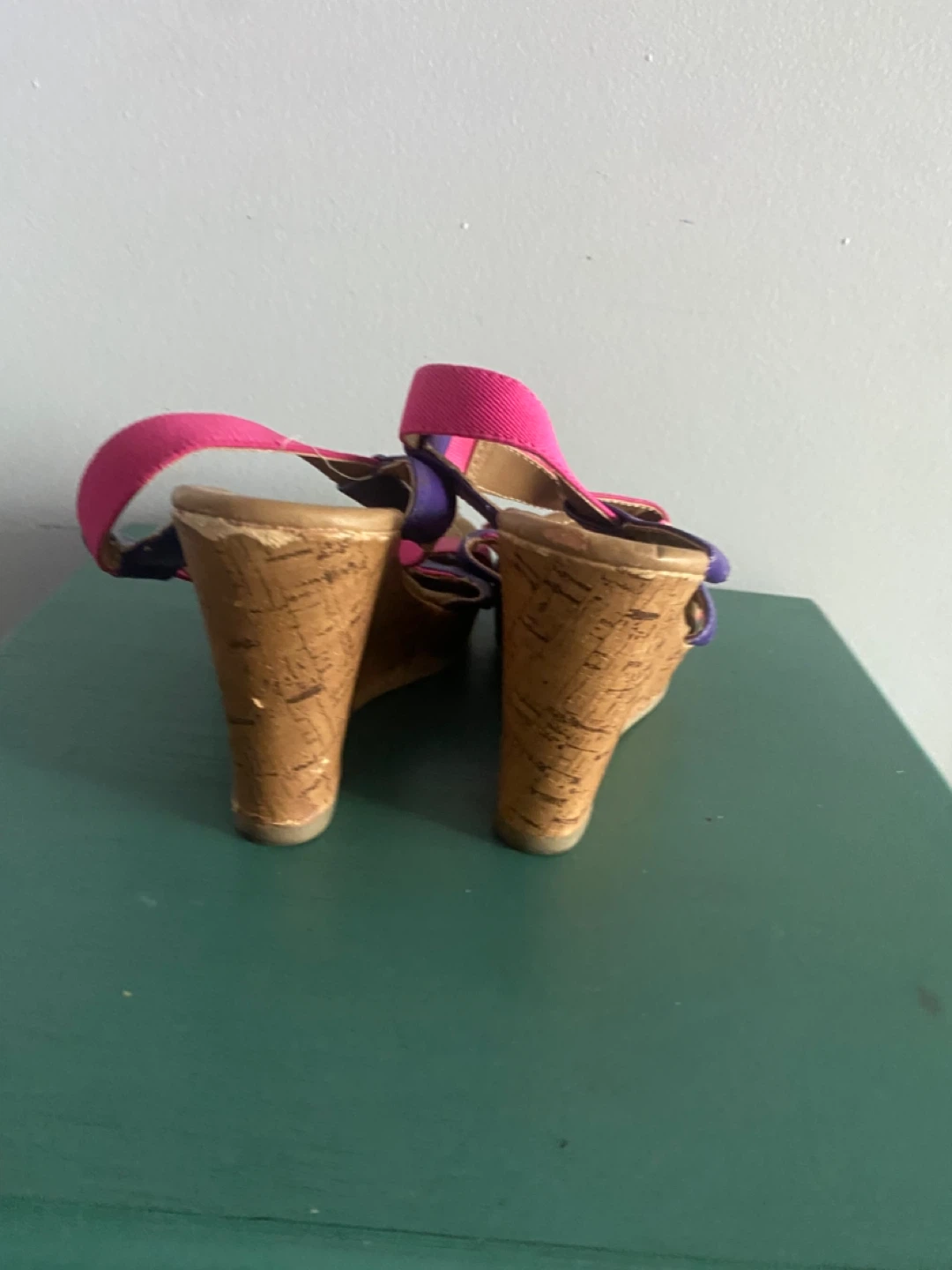 Women's Wedge Sandals sz 7 Pink and Purple Size 7 - photo 3