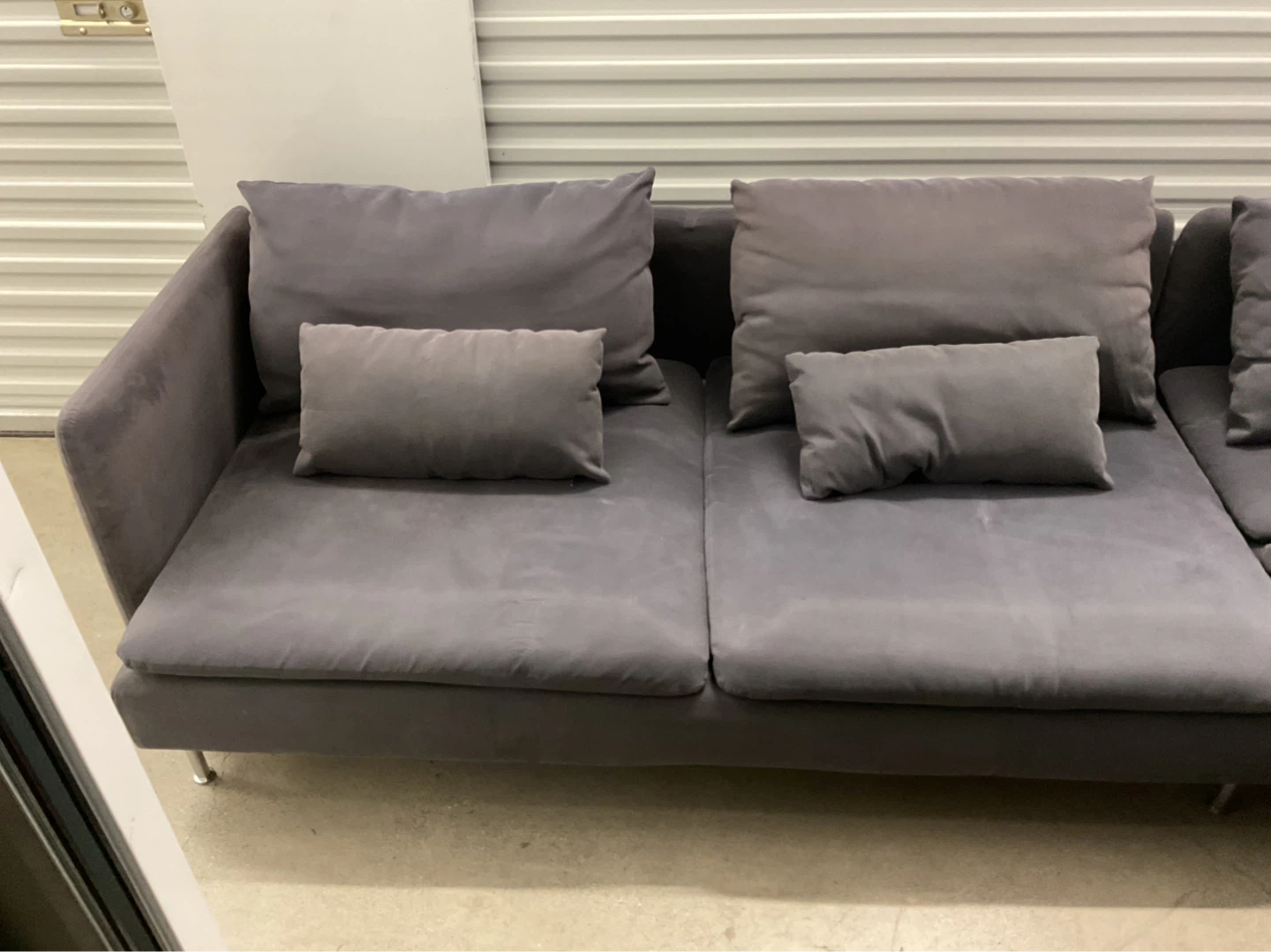 Gray Sectional Sofa with Chaise - photo 2