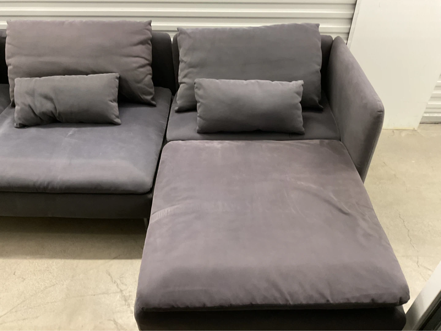 Gray Sectional Sofa with Chaise - photo 3