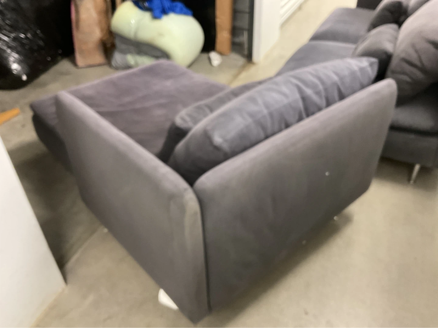 Gray Sectional Sofa with Chaise - photo 5