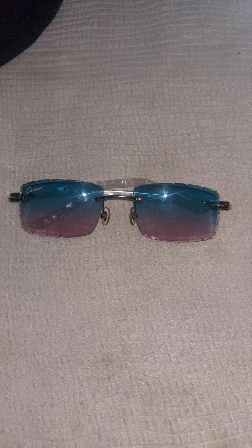 Cartier Rimless Sunglasses white acetates - photo 2