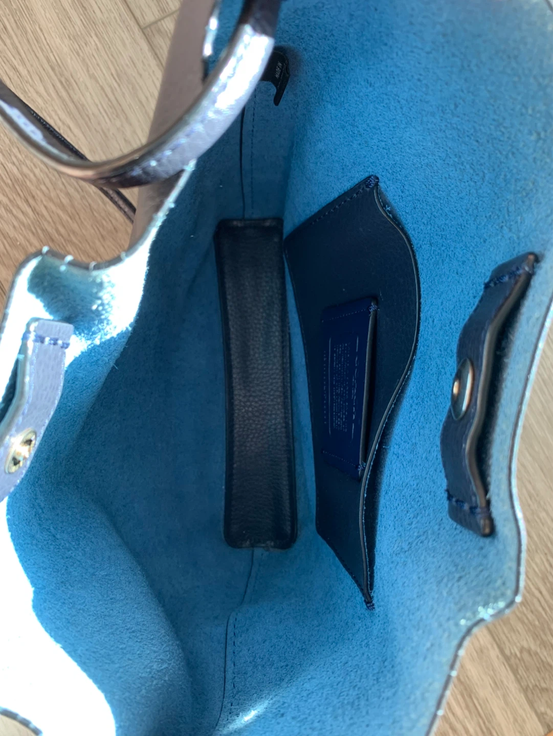 Coach Derby Navy Blue Leather Bucket Bag - photo 5