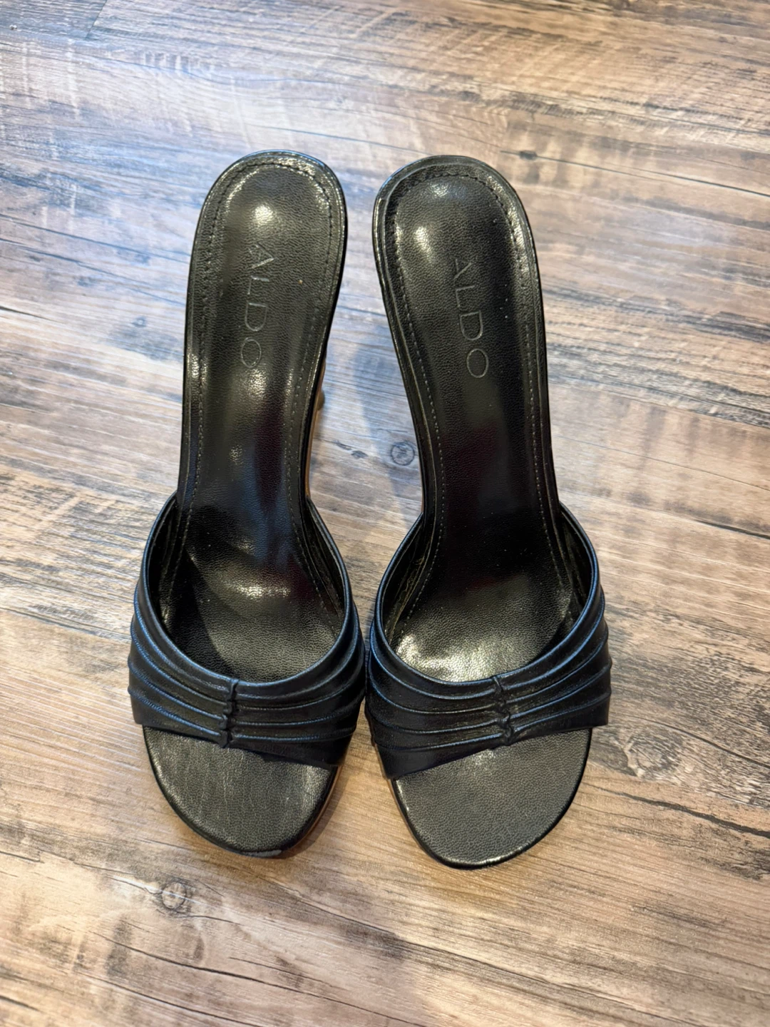 ALDO Black Heeled Mules Women's Size 7 - photo 2