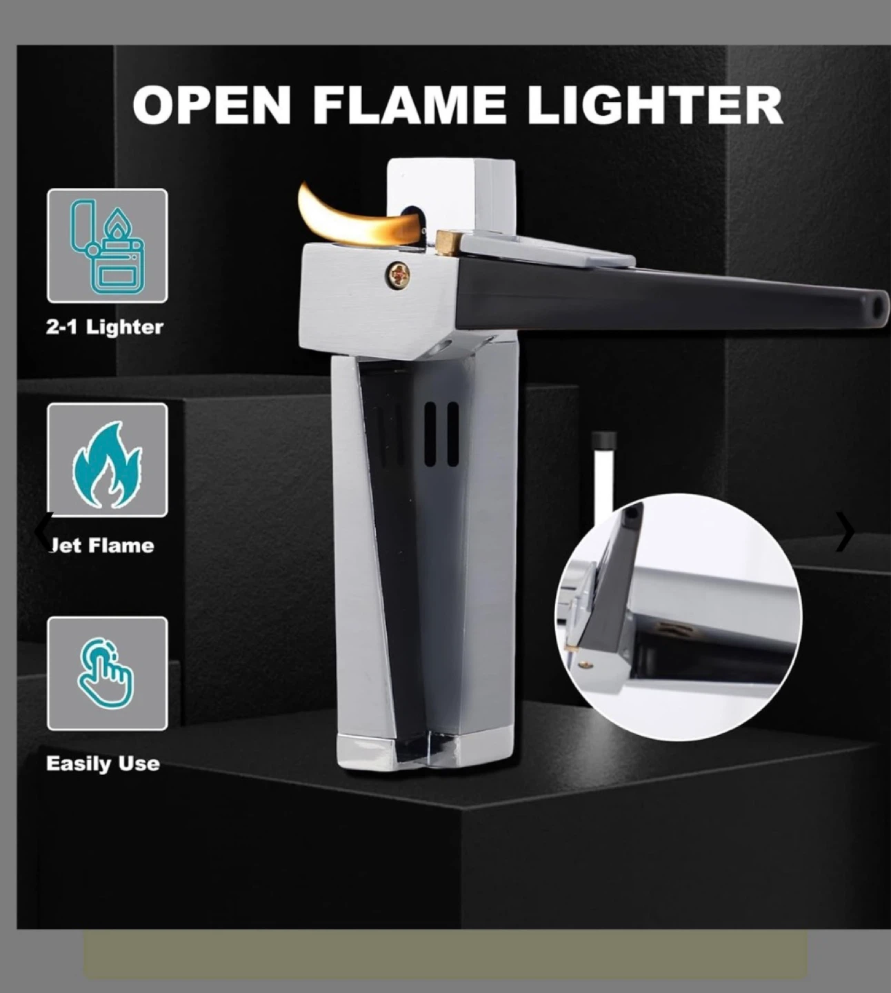 Foldable Metal Lighter with Gift Box - photo 2