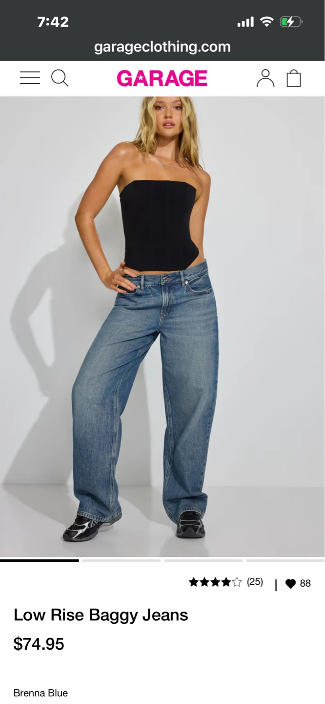 Garage Denim Low Rise Baggy Jeans - photo 2