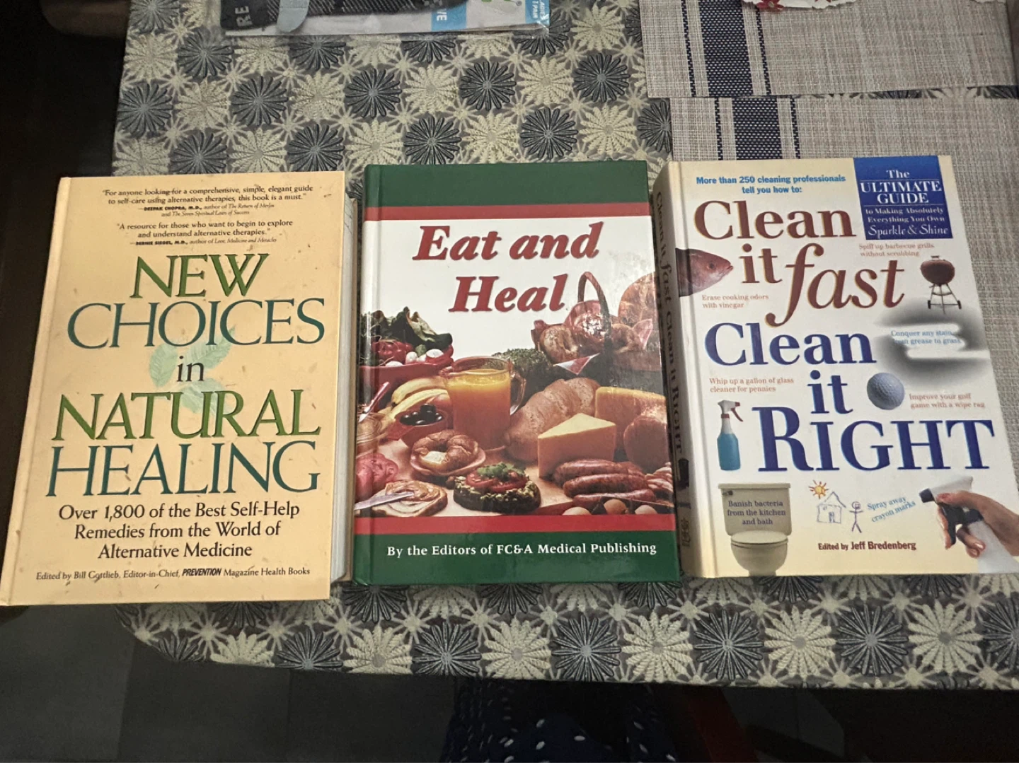Books: Natural Healing & Eat and Heal & Clean it Right Books