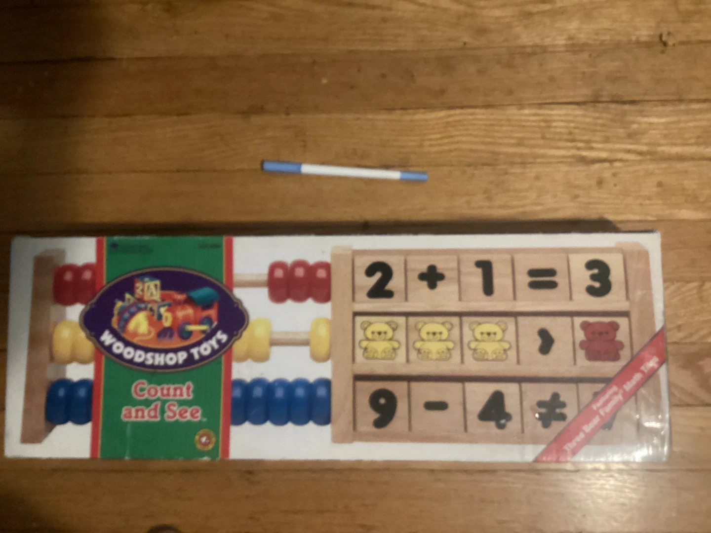 Woodshop Toys Count and See Abacus with Math Tiles