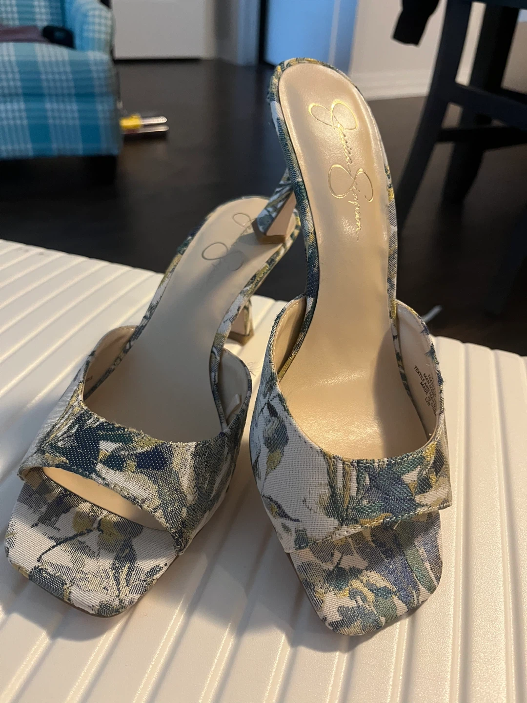 Jessica Simpson Floral Heeled Sandals