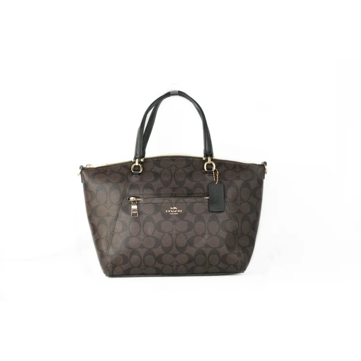 Coach Signature Brown Leather Handbag