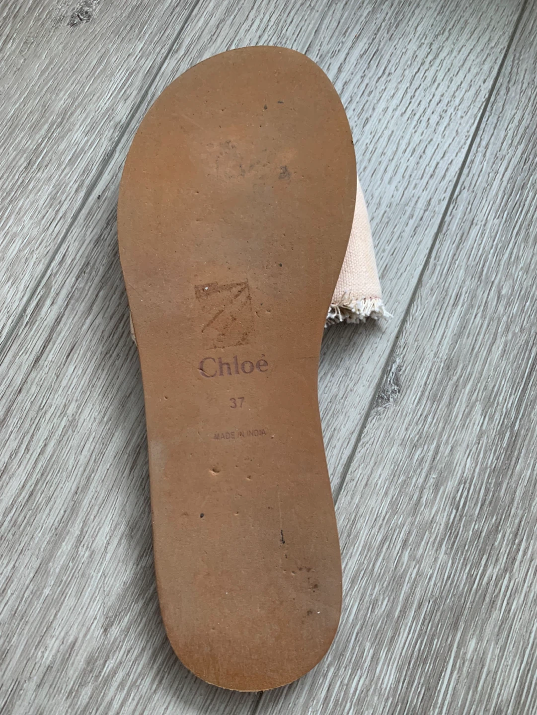 Chloé Woody Fringe Canvas Slides - Size 37 - photo 4