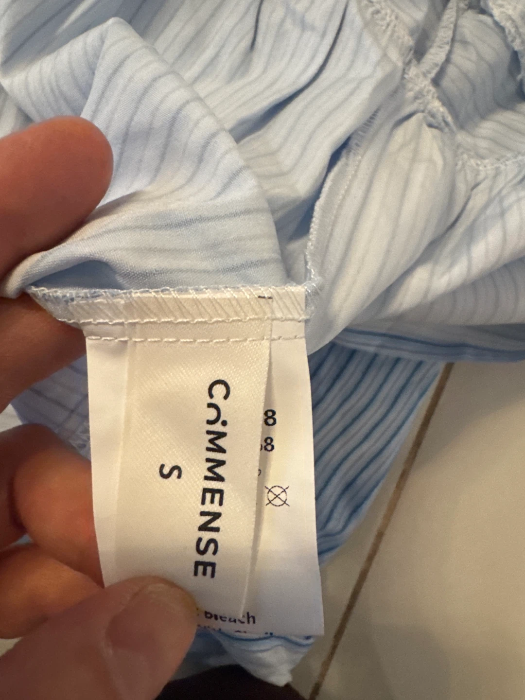 Commense Blue Striped Maxi Dress Size S - photo 5