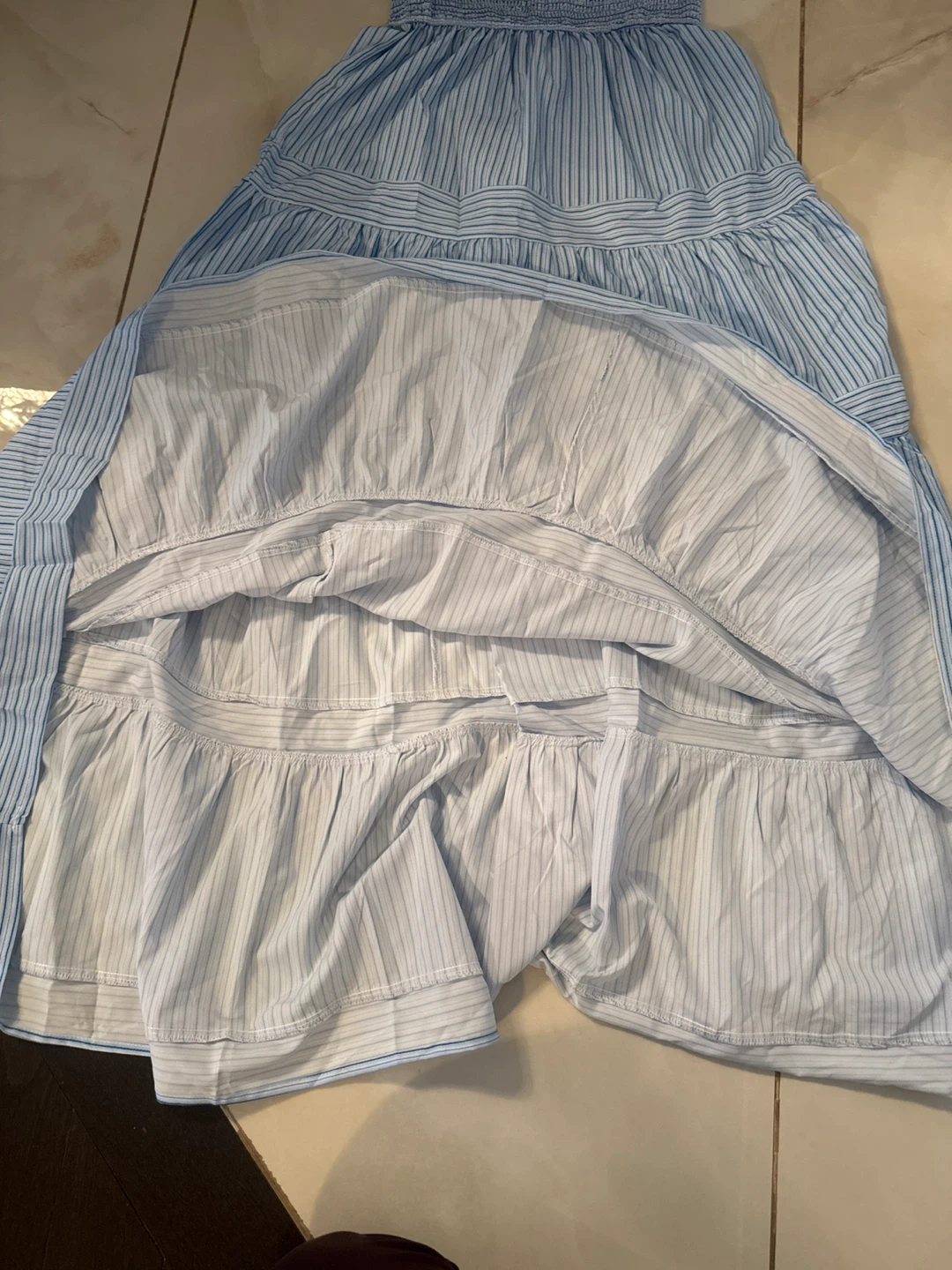 Commense Blue Striped Maxi Dress Size S - photo 3