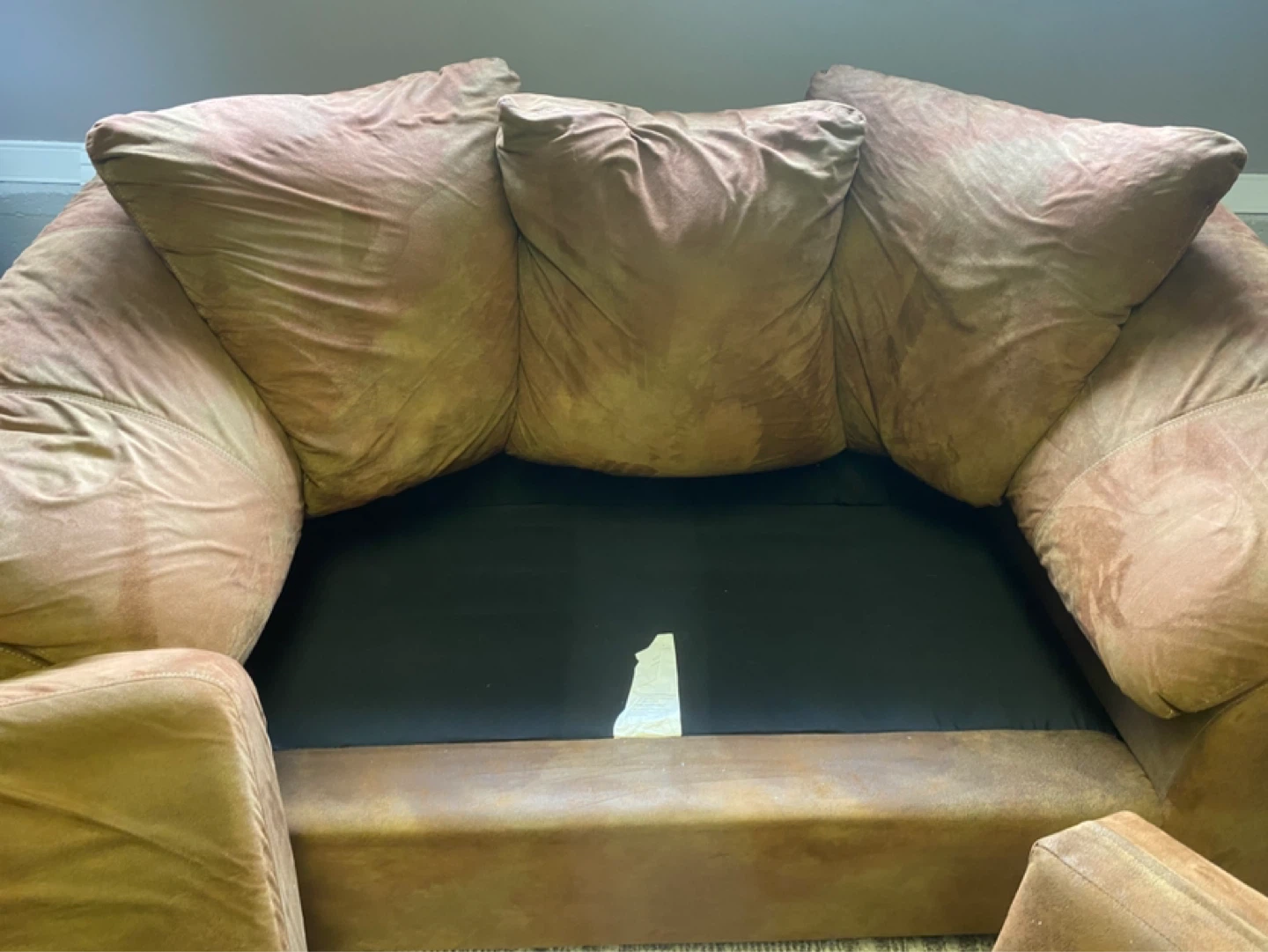 Brown Suede Loveseat - photo 3