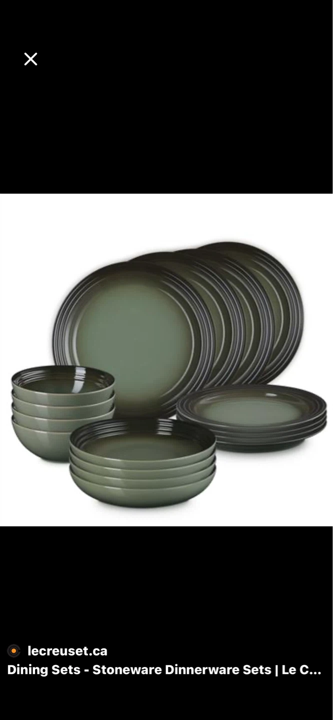 Le Creuset Stoneware Dinnerware Set - Olive