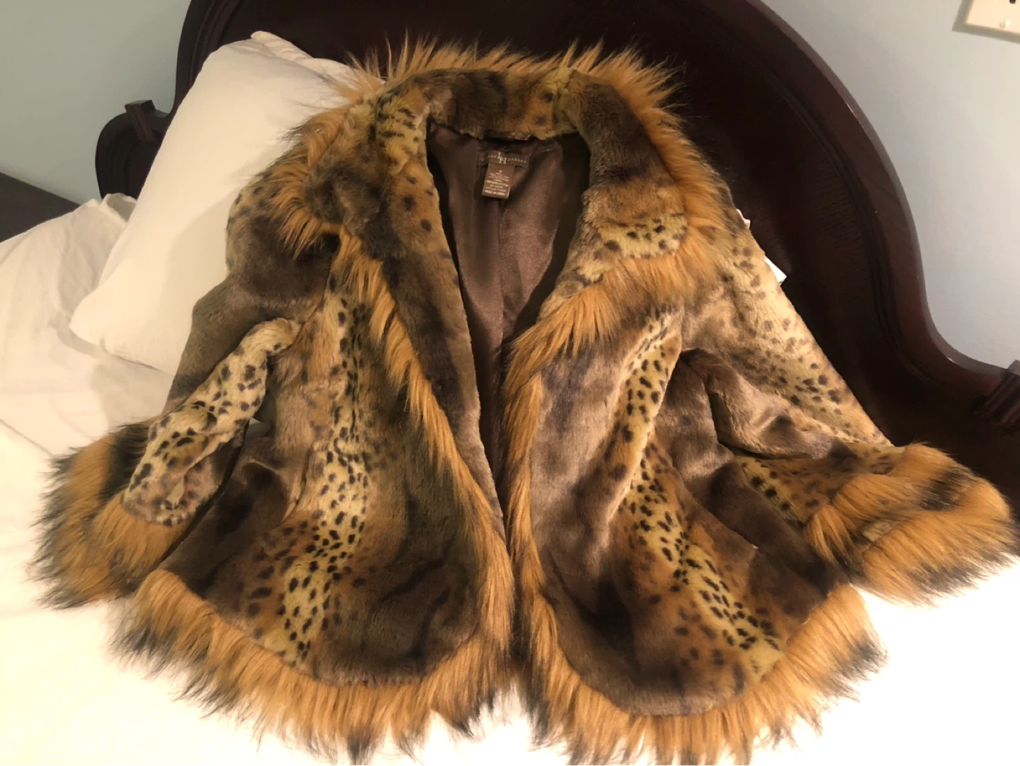 Women's Faux Fur Leopard Print Jacket