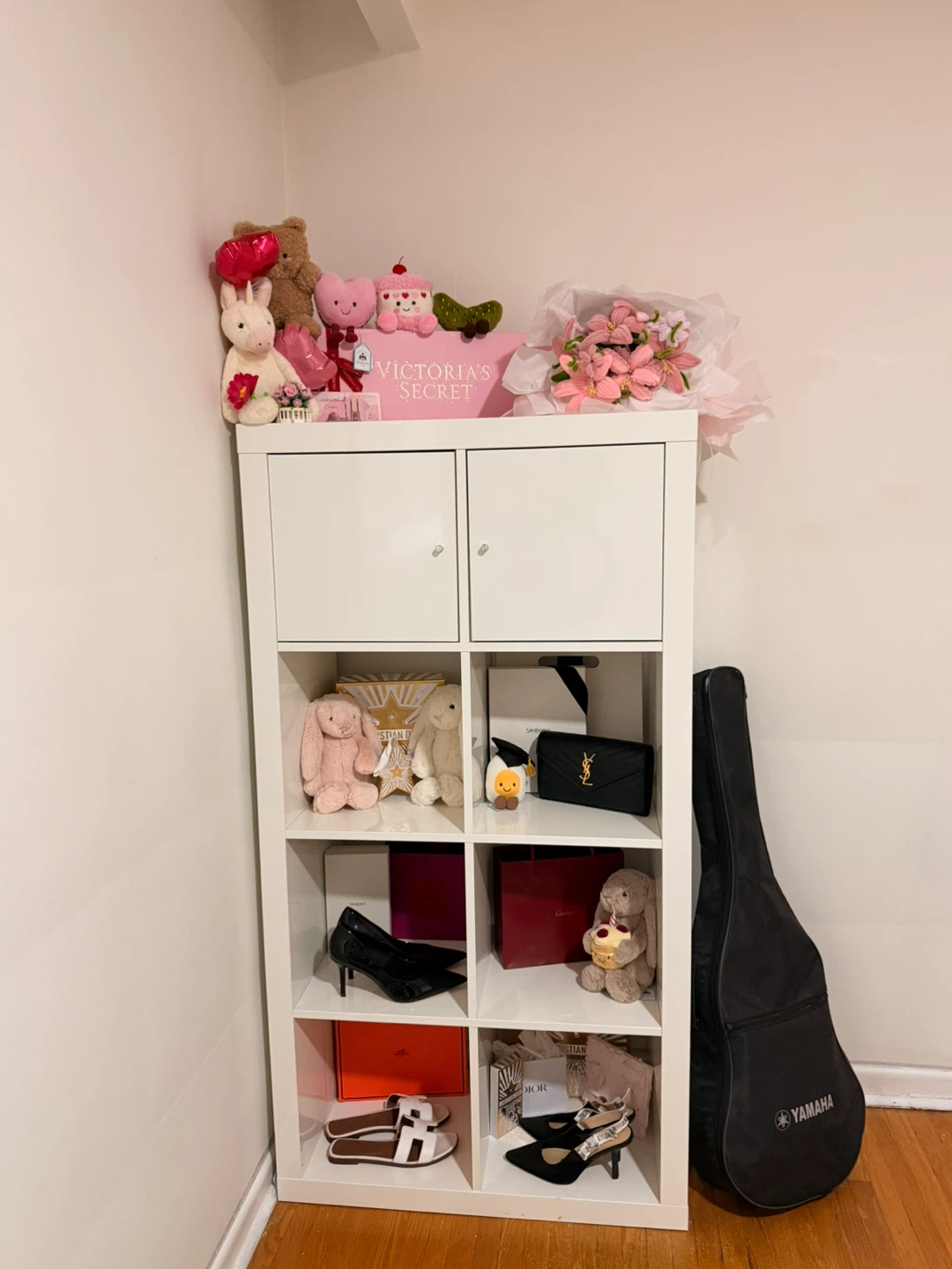 White IKEA KALLAX Shelf Unit