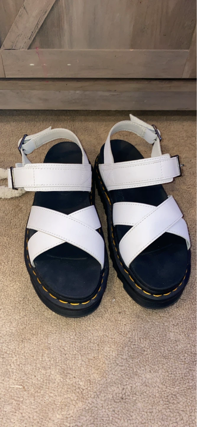 Dr. Martens White Leather Sandals