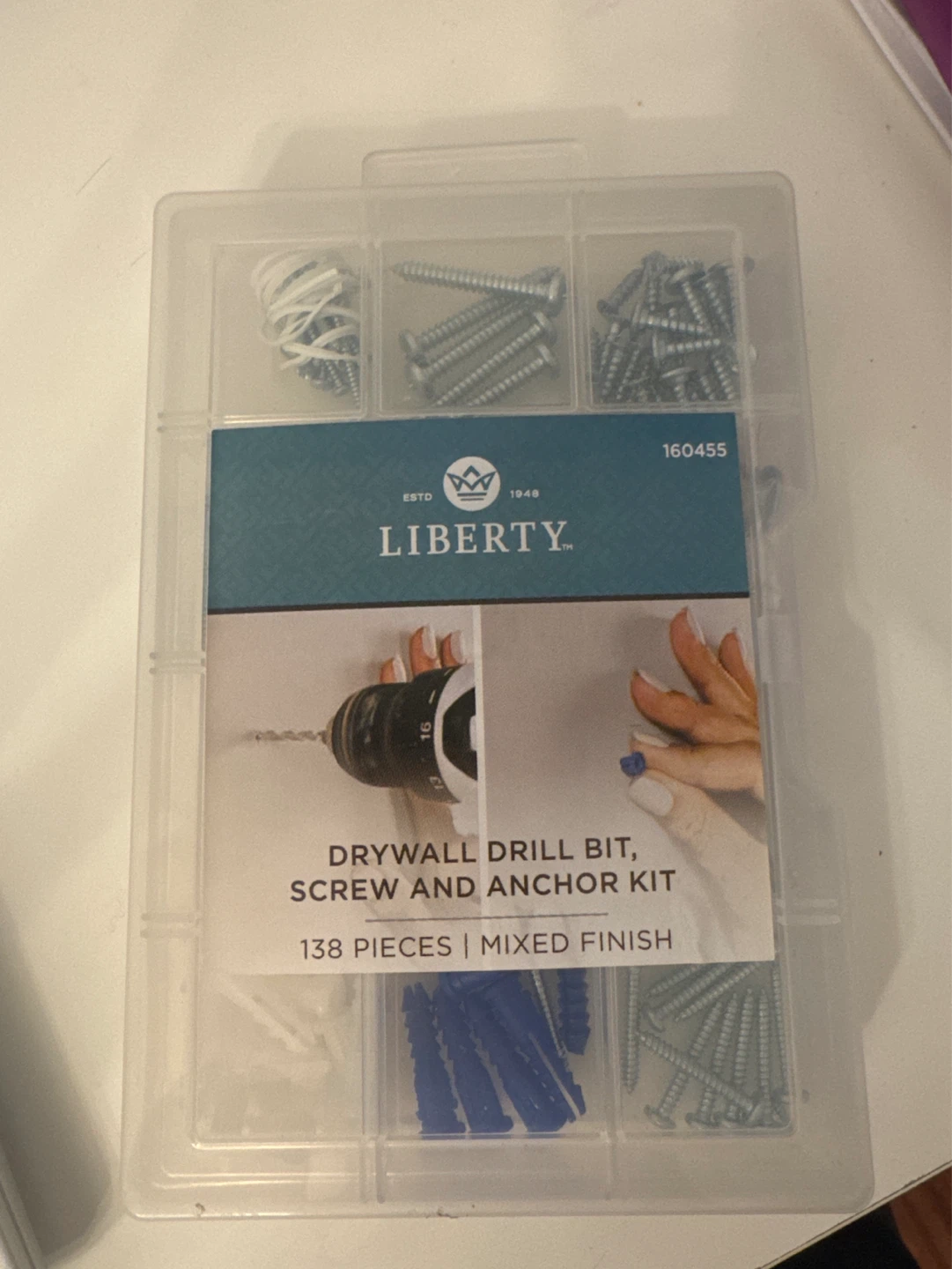Liberty Drywall Drill Bit, Screw and Anchor Kit - 138 Pieces