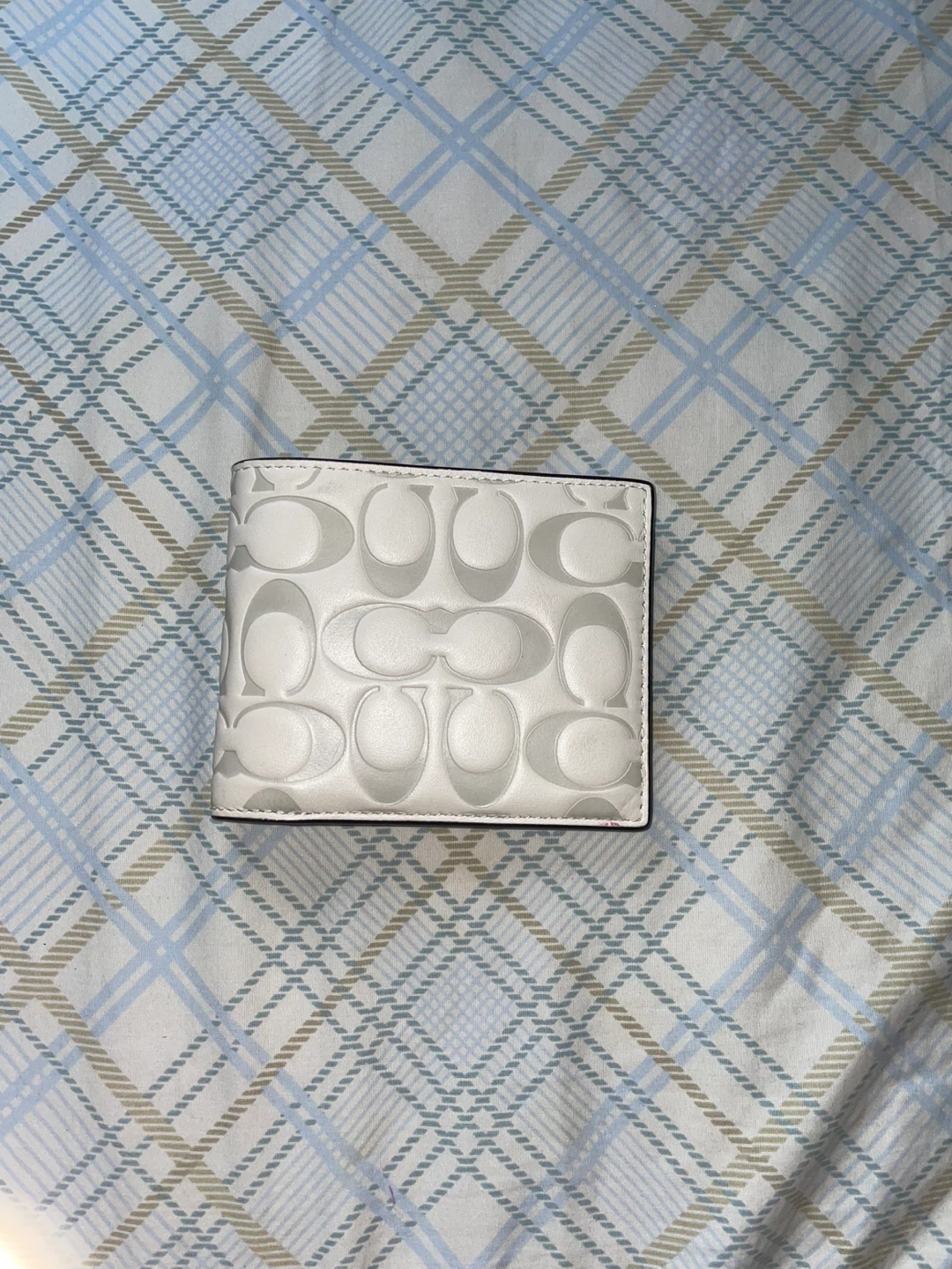 Coach White Signature Bifold Wallet