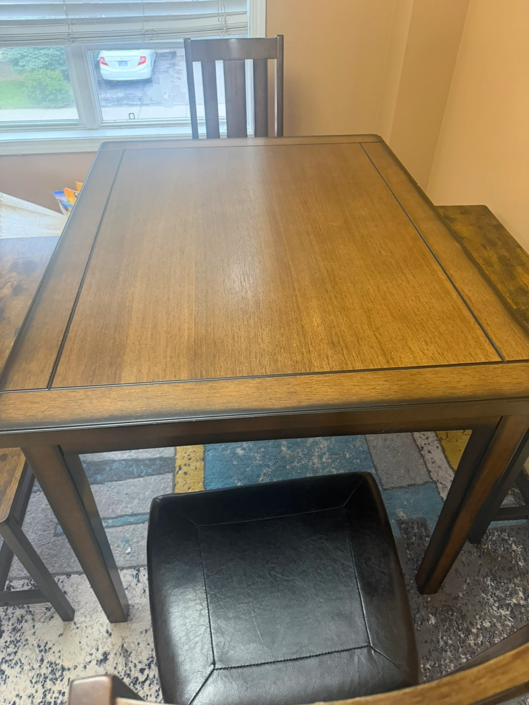 Wooden Dining Table Set with 2 Benches and 2 Chairs - photo 3