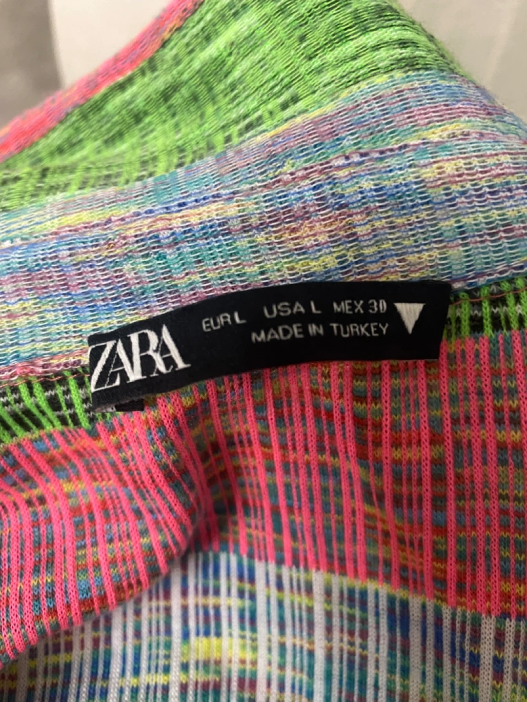 ZARA Pull On Striped Ruched Button-Up Shirt Dress Size L - photo 3