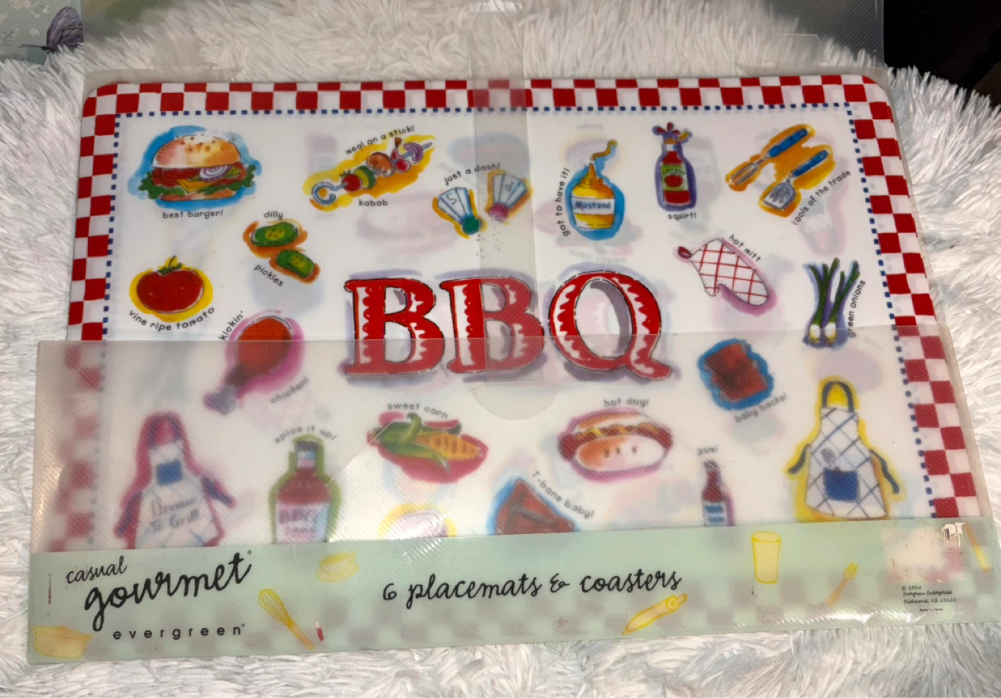 Casual Gourmet Evergreen BBQ Placemats & Coasters