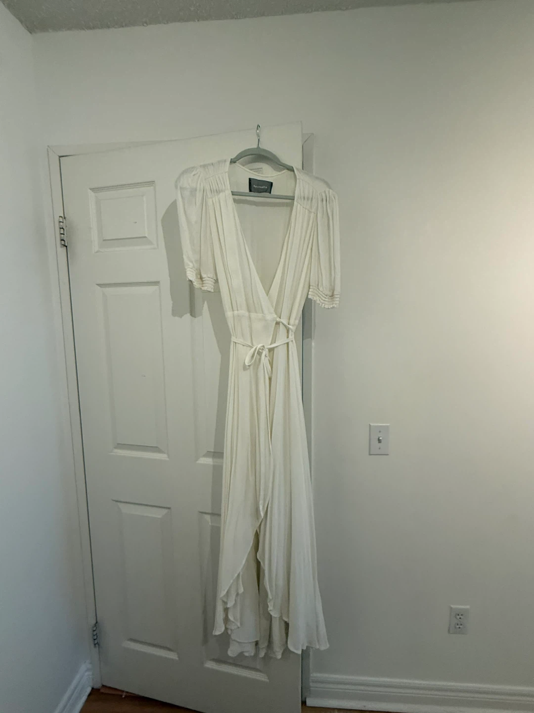 Romantic Reformation Maxi Wrap Dress with Puff Sleeves - photo 3