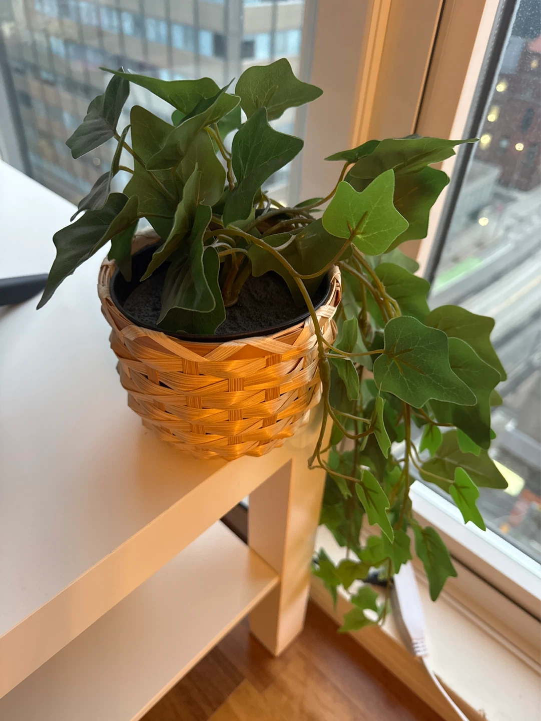 Faux Ivy Plant in Woven Basket - photo 2