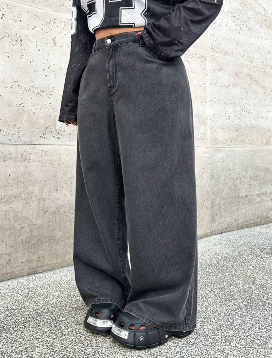 Plus Size Wide Leg Denim Jeans - photo 4
