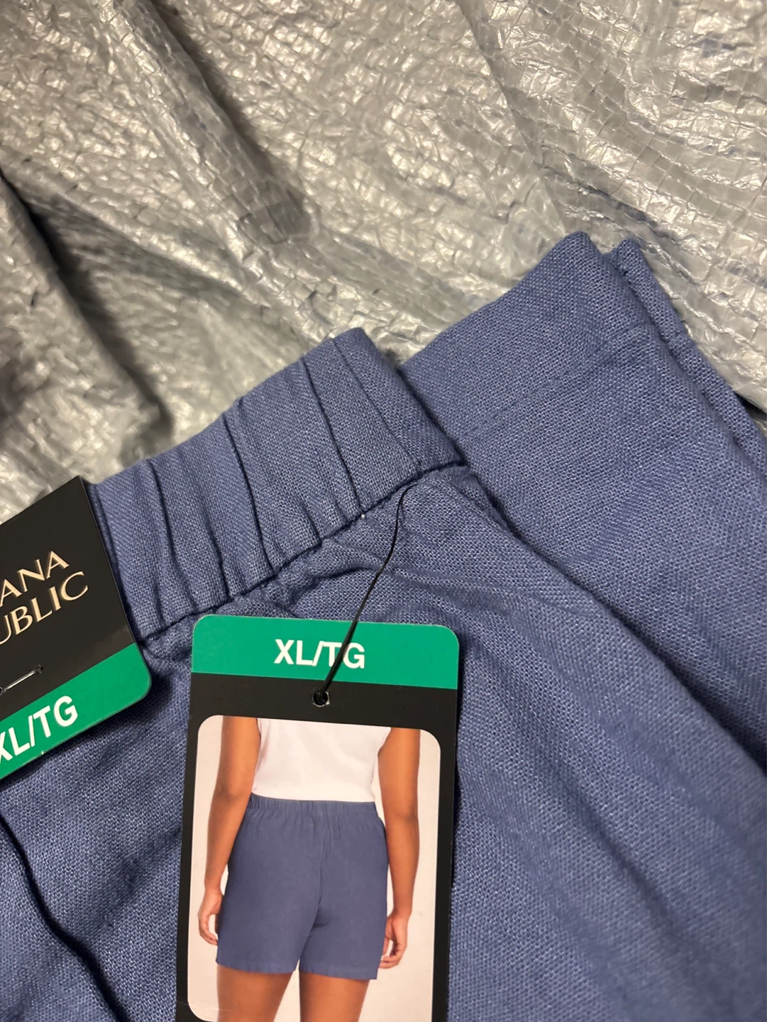 Banana Republic Women's Blue Linen Blend Shorts XL/TG - photo 3