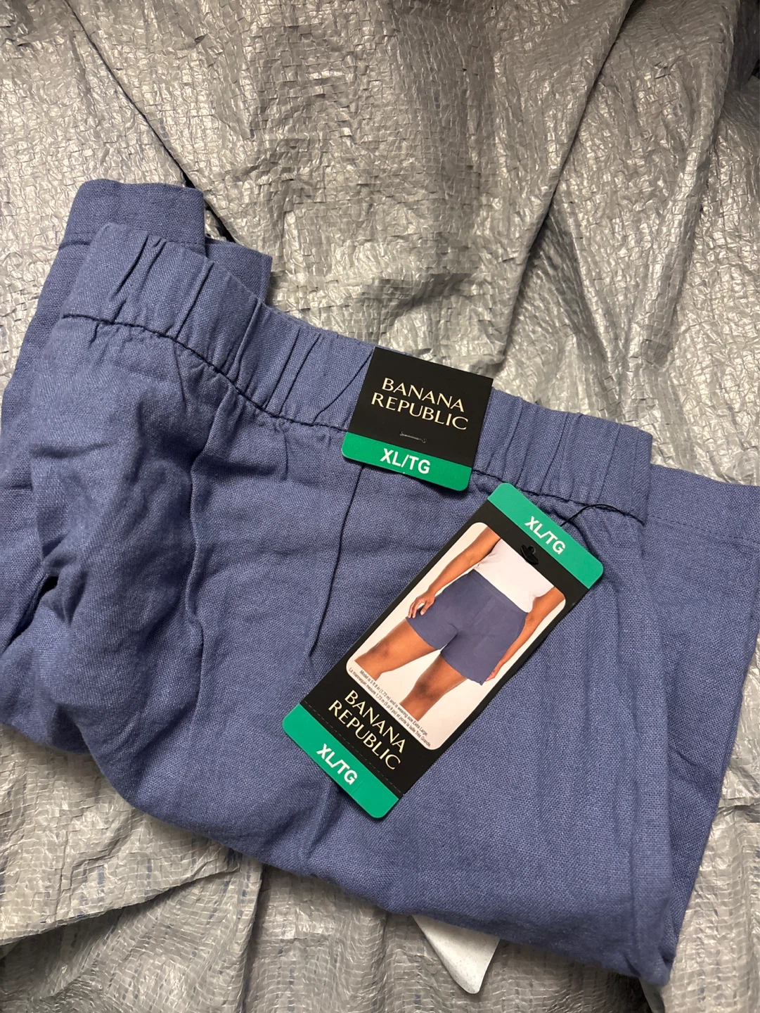 Banana Republic Women's Blue Linen Blend Shorts XL/TG