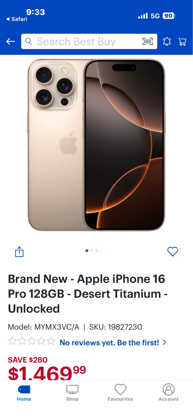 Like New Apple iPhone 16 Pro 128GB Desert Titanium Unlocked - photo 5