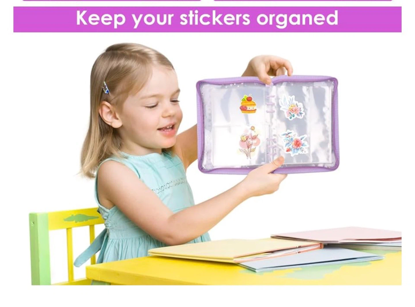 Transparent Sticker Collection Book Binder with Zipper - photo 4
