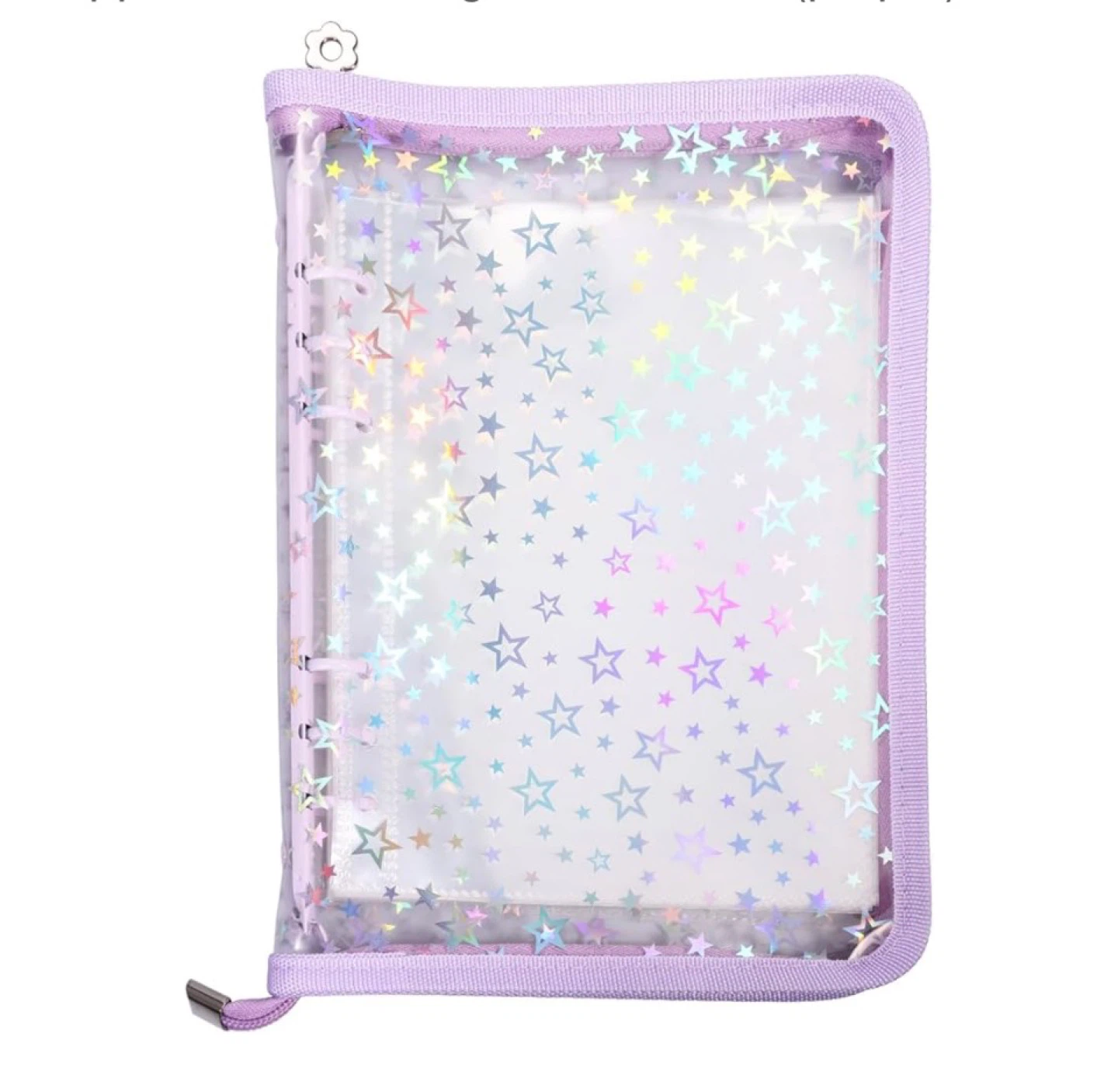 Transparent Sticker Collection Book Binder with Zipper