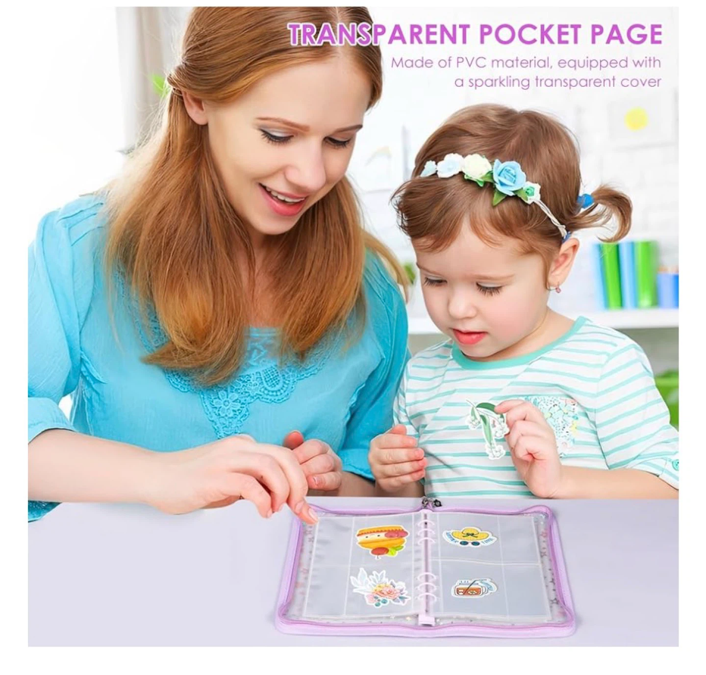 Transparent Sticker Collection Book Binder with Zipper - photo 5