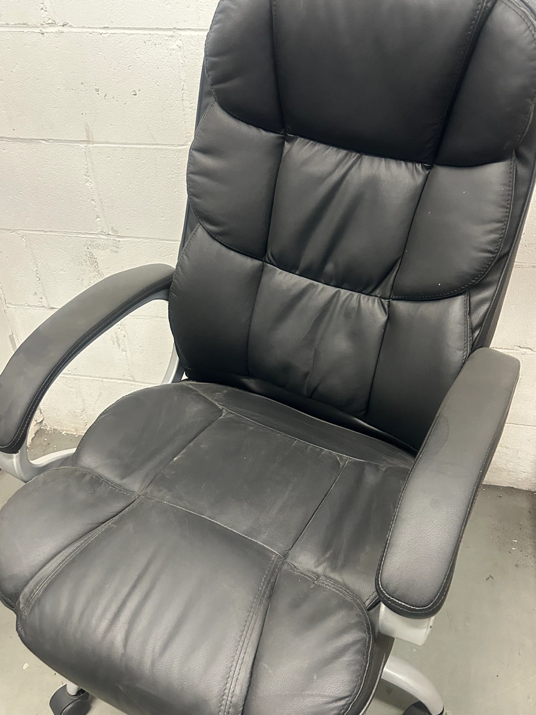 Big & Tall Leather Chair - Black - photo 2