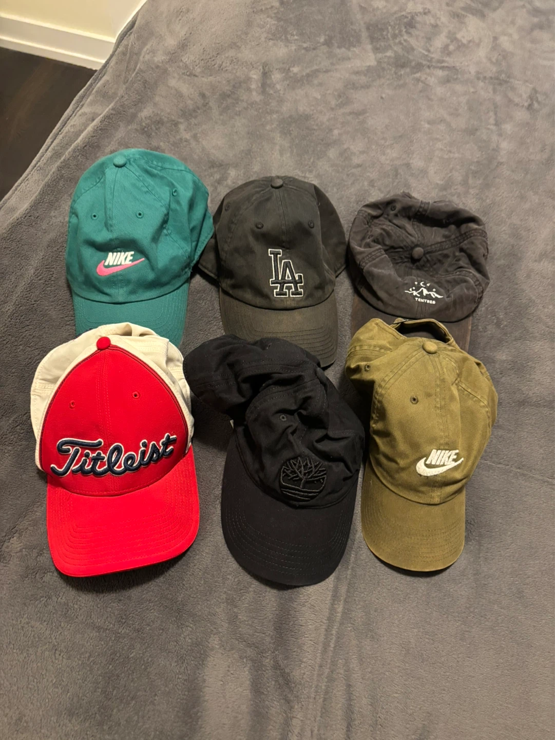 Assorted Baseball Caps - Nike, Titleist, LA, Timberland