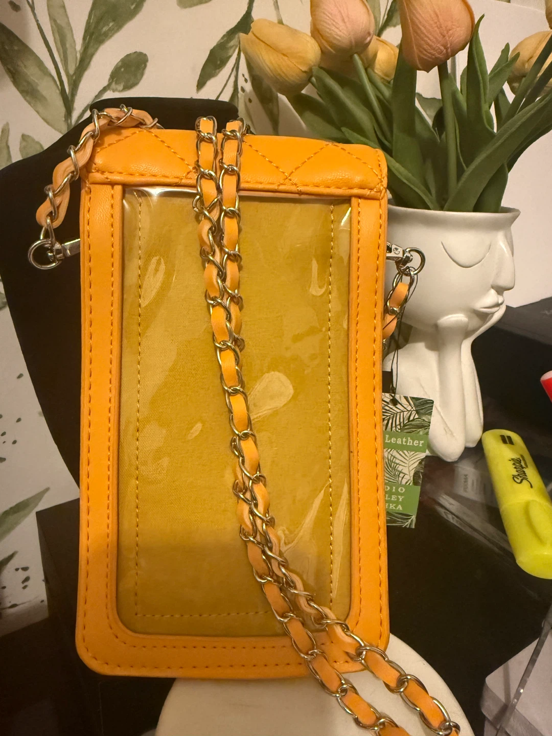 Badgely Mischka yellow ph bag - photo 3
