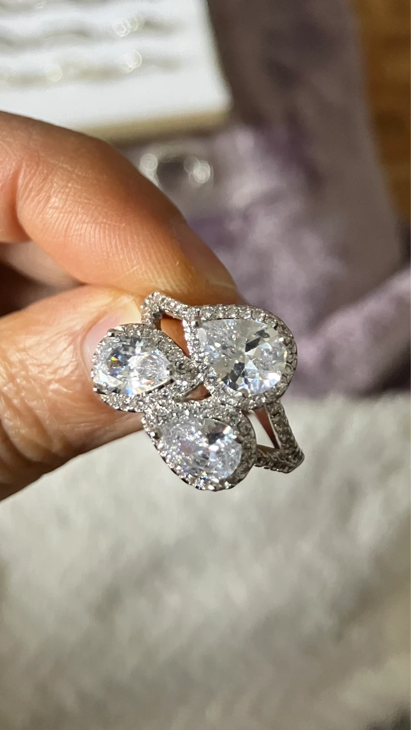 Sterling Silver S925 Ring with Zirconia Stones - photo 3