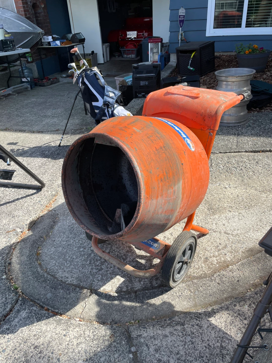 Orange Cement Mixer