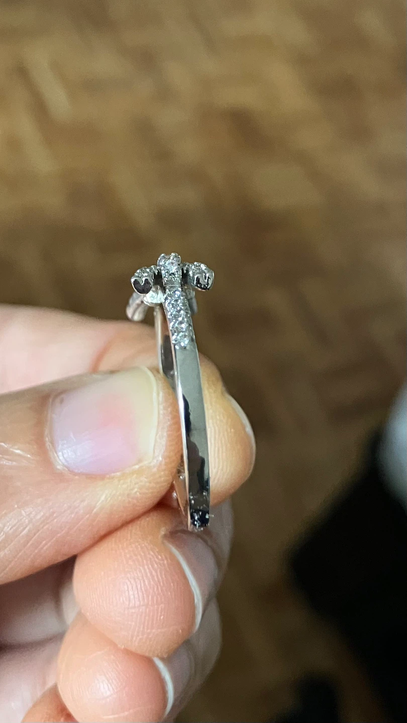 Sterling Silver Bow Ring with Stones - photo 3