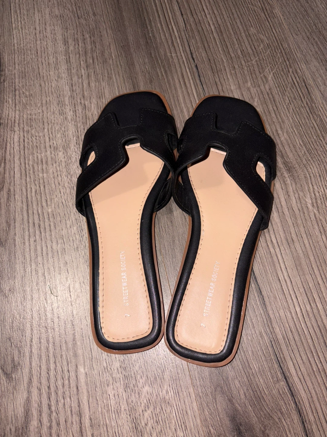 Street Wear Society White Slide Sandals Size 7 - photo 4