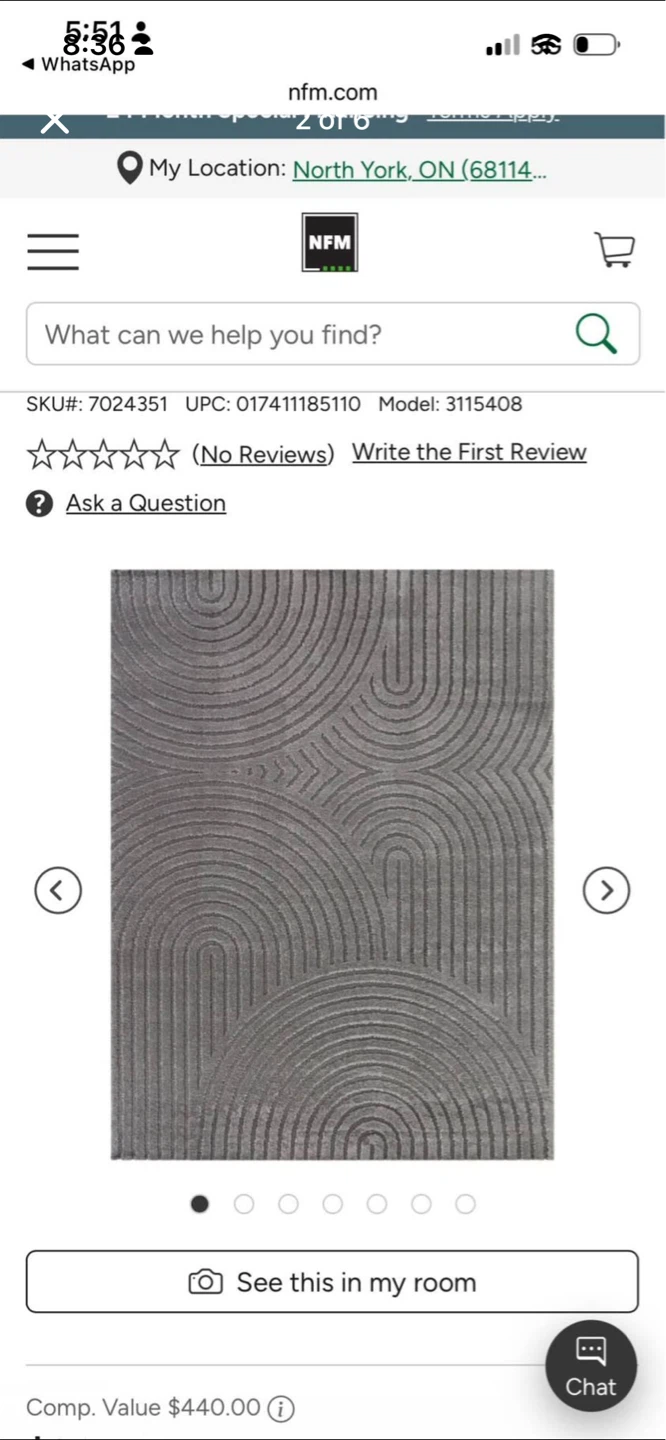 New Grey Geometric Arch Area Rug - photo 2