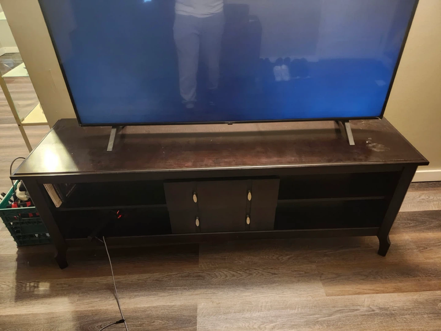 Dark Wood TV Stand